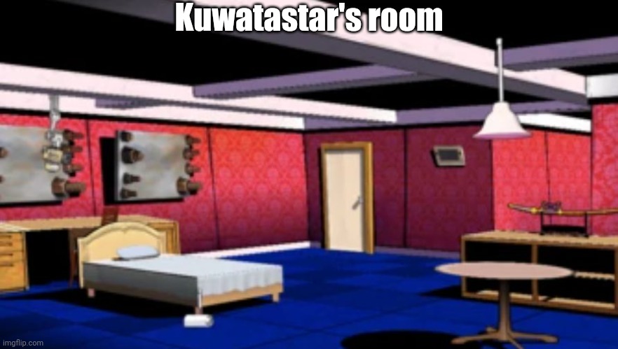 Danganronpa themed dorm hotel room | Kuwatastar's room | image tagged in danganronpa themed dorm hotel room | made w/ Imgflip meme maker