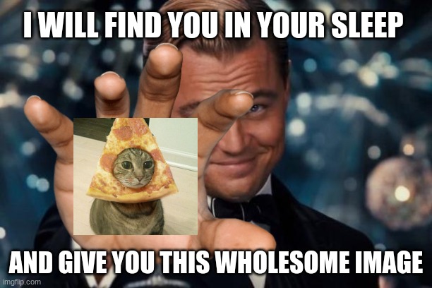 Wholesome Image Giver | I WILL FIND YOU IN YOUR SLEEP; AND GIVE YOU THIS WHOLESOME IMAGE | image tagged in wholesome,memes,cats,funny,cute | made w/ Imgflip meme maker