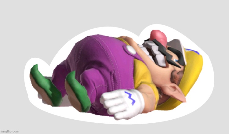 Wario turns into a sticker and dies.mp3 | made w/ Imgflip meme maker