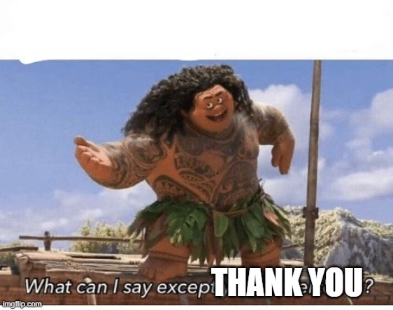 What can I say except you're welcome? | THANK YOU | image tagged in what can i say except you're welcome | made w/ Imgflip meme maker