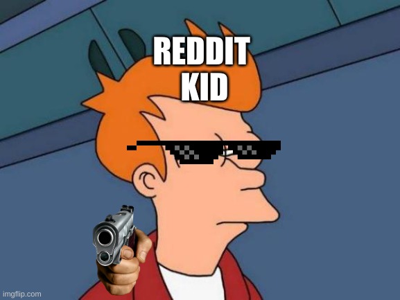Futurama Fry Meme | REDDIT 
KID | image tagged in memes,futurama fry | made w/ Imgflip meme maker