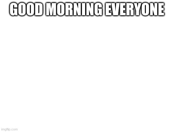 Blank White Template | GOOD MORNING EVERYONE | image tagged in blank white template | made w/ Imgflip meme maker