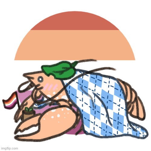 Cottagecore lesbian lobster V2 | made w/ Imgflip meme maker