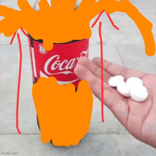 Coke Mentos Hand Meme | image tagged in coke mentos hand meme | made w/ Imgflip meme maker