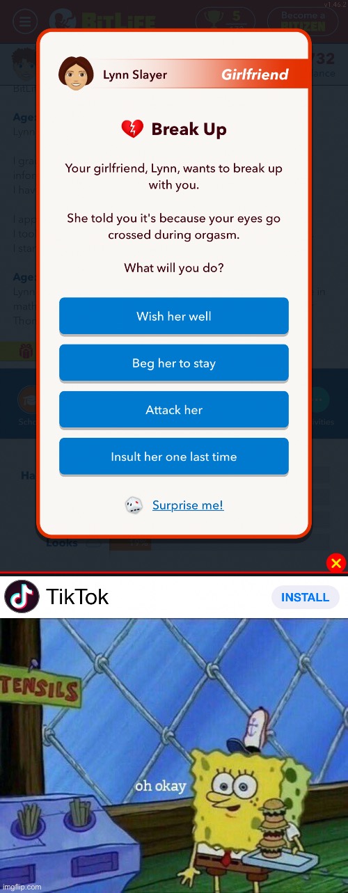 LMFAO | image tagged in oh okay | made w/ Imgflip meme maker
