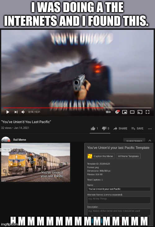 I WAS DOING A THE INTERNETS AND I FOUND THIS. H M M M M M M M M M M M M M M | made w/ Imgflip meme maker