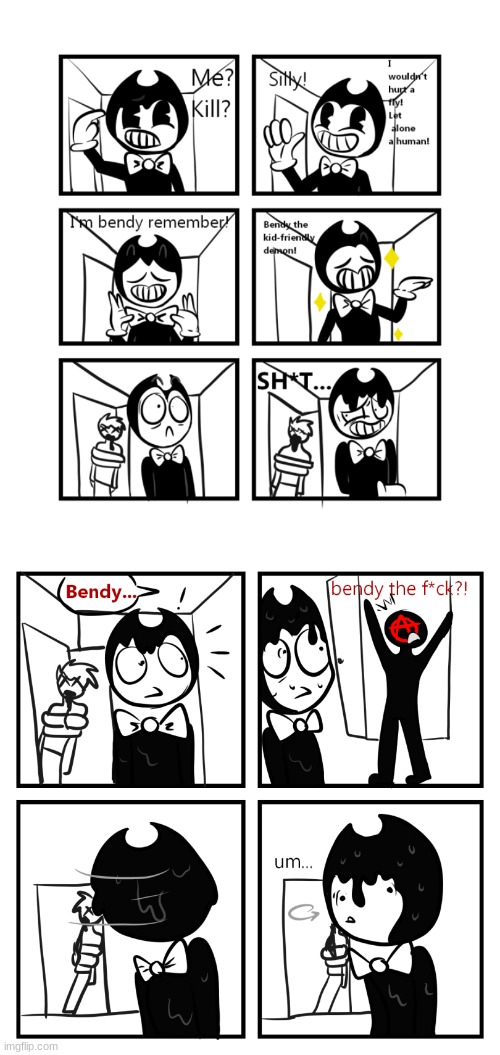 A Bendy Comic I Found While Surfing Google | image tagged in bendy and the ink machine,bendy | made w/ Imgflip meme maker