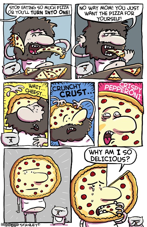 Eating pizza time | image tagged in pizza,comics/cartoons,comics,comic,eating,pizza time | made w/ Imgflip meme maker