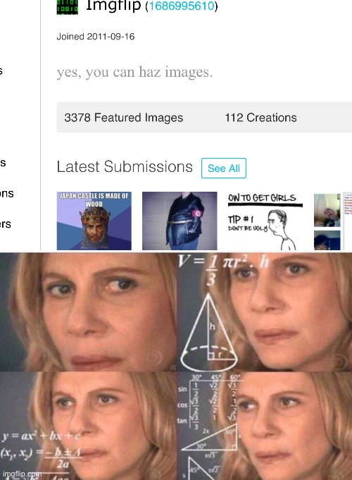 How does one feature more than their creations? | image tagged in math lady/confused lady | made w/ Imgflip meme maker