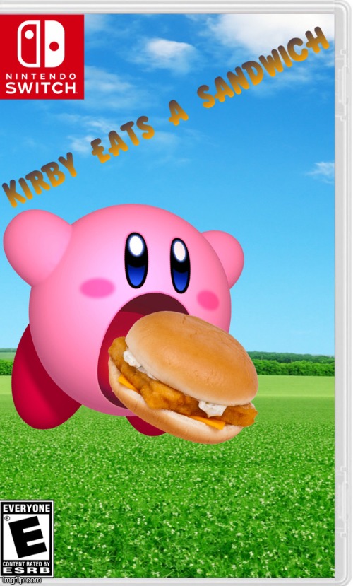 part 2 of kirby getting a sandwich | image tagged in memes | made w/ Imgflip meme maker