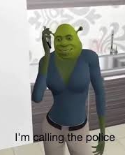 High Quality Shrek I'm calling the police Blank Meme Template