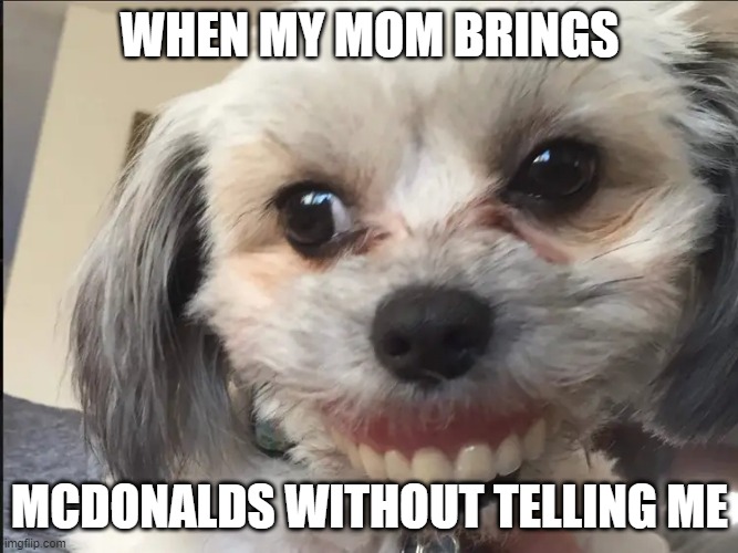 Thank you mommy | WHEN MY MOM BRINGS; MCDONALDS WITHOUT TELLING ME | image tagged in thank you mommy | made w/ Imgflip meme maker