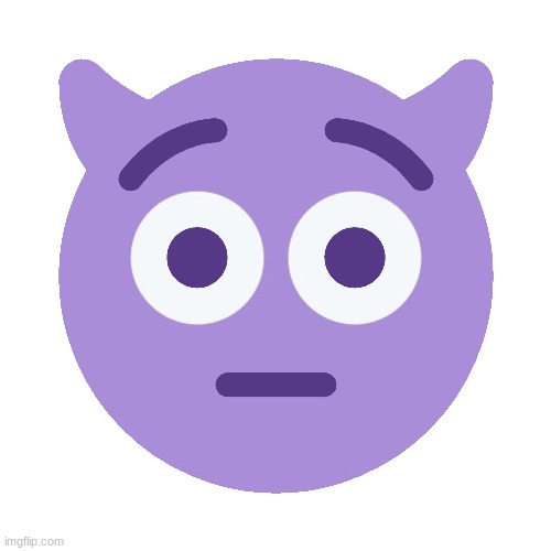 Flushed Devil Emoji | image tagged in emoji | made w/ Imgflip meme maker