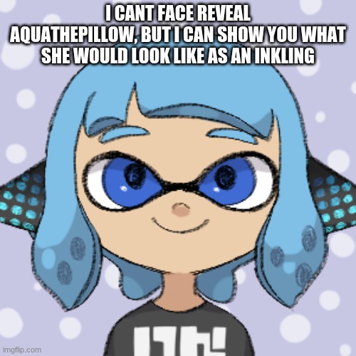 I CANT FACE REVEAL AQUATHEPILLOW, BUT I CAN SHOW YOU WHAT SHE WOULD LOOK LIKE AS AN INKLING | made w/ Imgflip meme maker