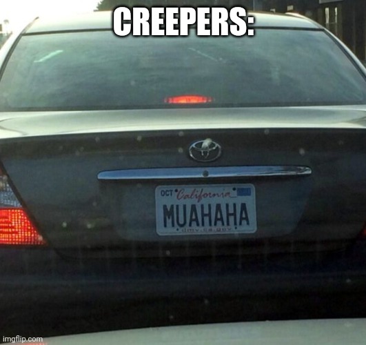 License Plate | CREEPERS: | image tagged in license plate | made w/ Imgflip meme maker