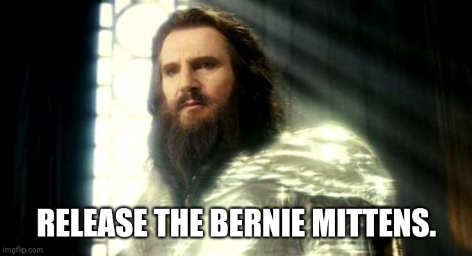 Release the Kraken | RELEASE THE BERNIE MITTENS. | image tagged in release the kraken | made w/ Imgflip meme maker