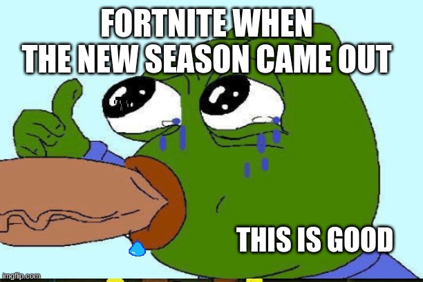 fortnite | FORTNITE WHEN THE NEW SEASON CAME OUT; THIS IS GOOD | image tagged in two buttons | made w/ Imgflip meme maker