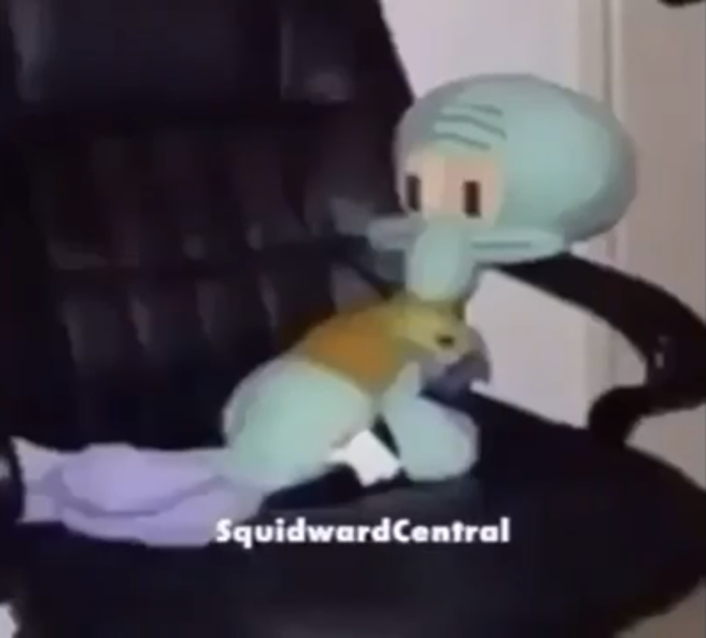Squidward on a chair Blank Meme Template
