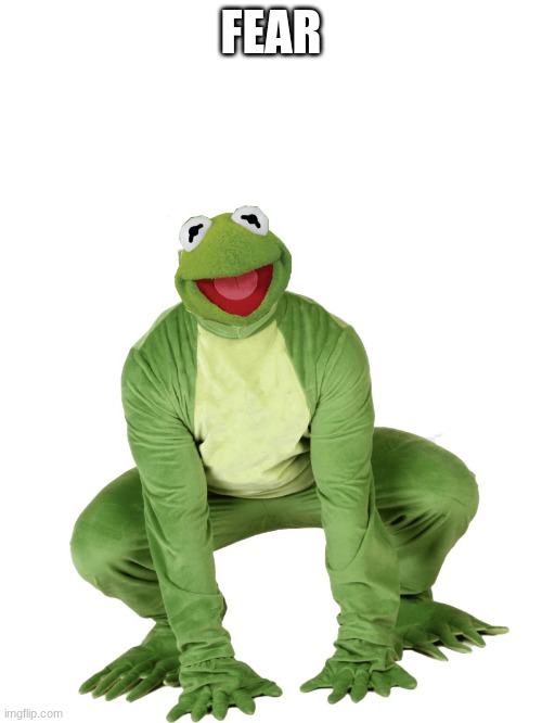 Unsee Juice |  FEAR | image tagged in unsee juice,kermit the frog,cursed image | made w/ Imgflip meme maker