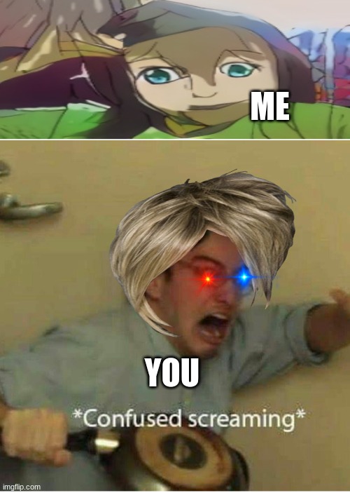 you are scared of me? ?fine i did not need you anyways? | ME; YOU | image tagged in confused screaming | made w/ Imgflip meme maker