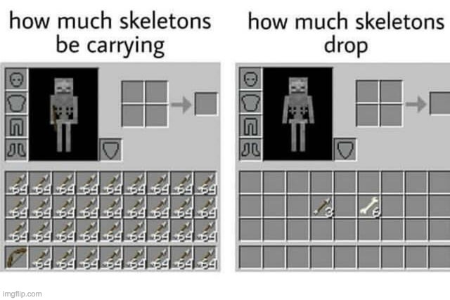 I'm a Minecraft veteran... | image tagged in minecraft,skeleton,arrows,bow and arrow,memes | made w/ Imgflip meme maker