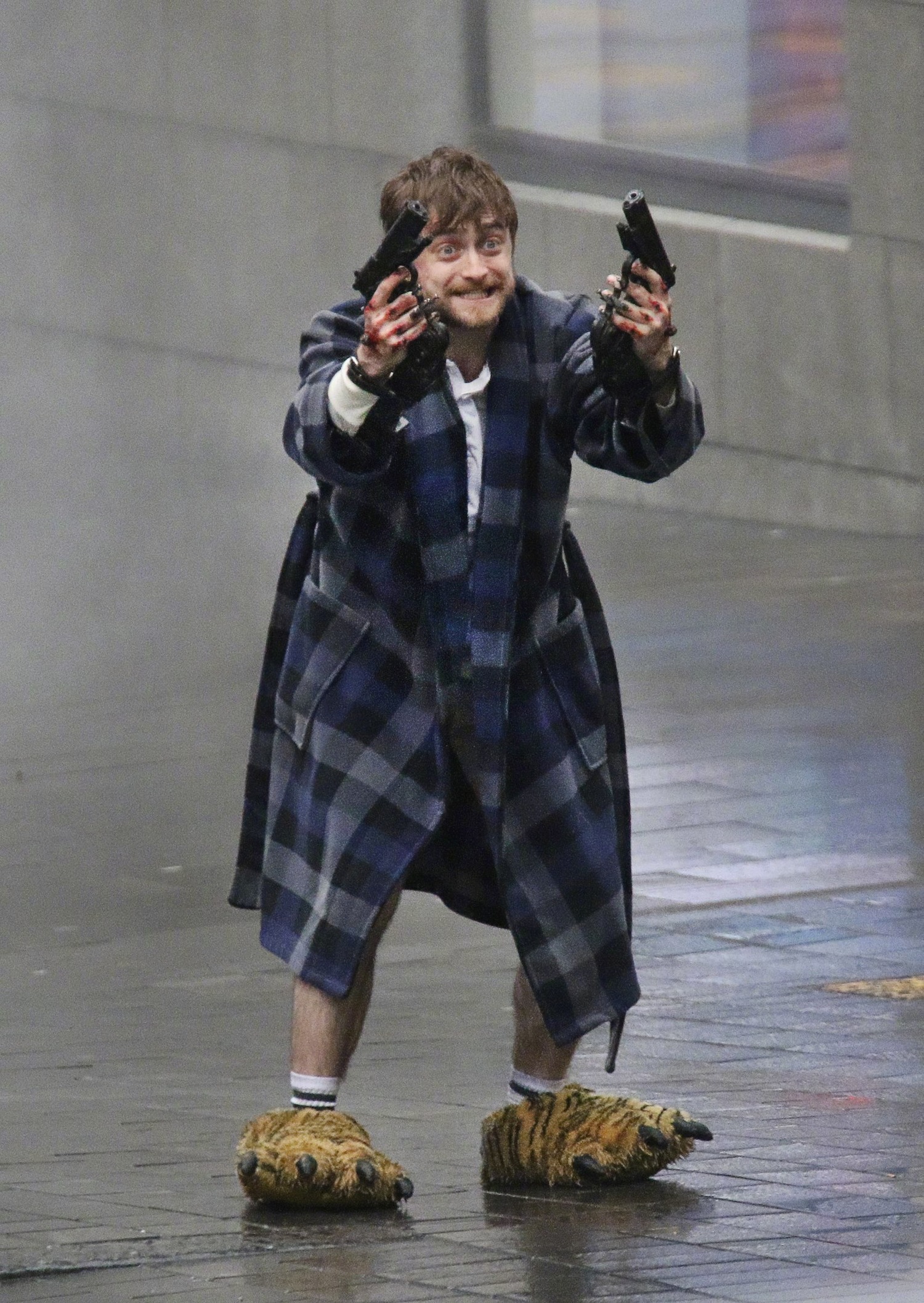 Danielle Radcliffe Guns Akimbo Blank Meme Template