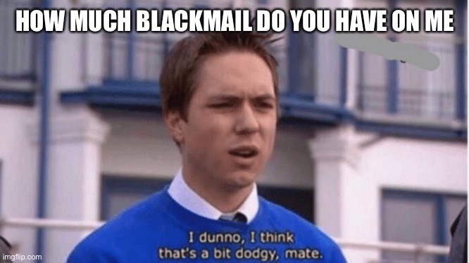 EA SPORTS | HOW MUCH BLACKMAIL DO YOU HAVE ON ME | image tagged in i think that's a bit dodgy | made w/ Imgflip meme maker