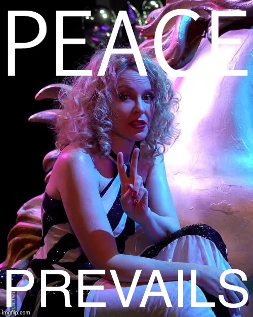 Kylie peace with text | PREVAILS | image tagged in kylie peace with text | made w/ Imgflip meme maker