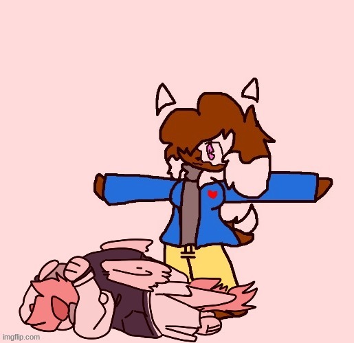 New temp ig.. | image tagged in cocoa tposing over hawk | made w/ Imgflip meme maker