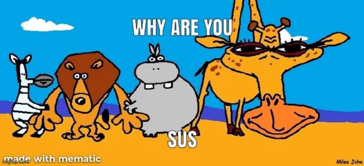 y u sus lmao | image tagged in sus lmao | made w/ Imgflip meme maker