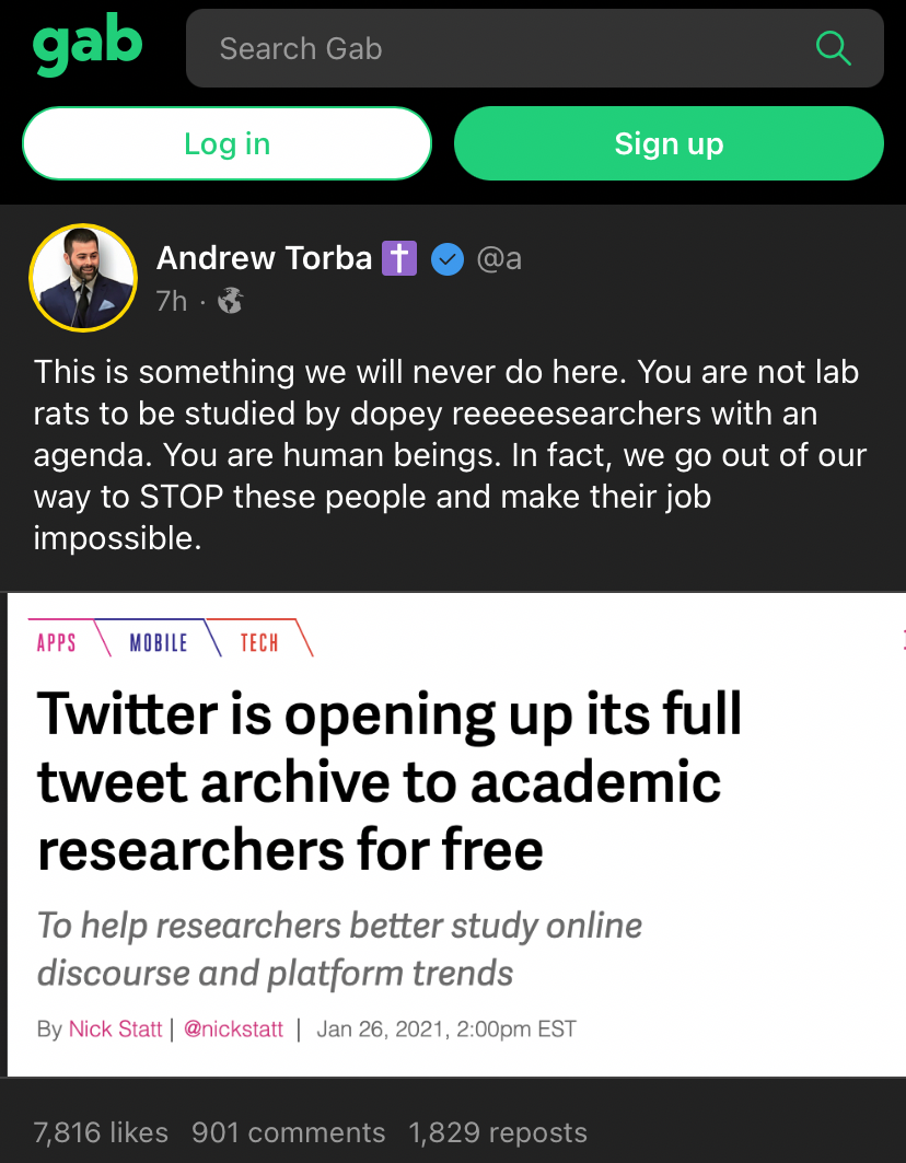 Gab Twitter Blank Meme Template