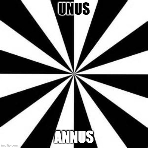 black and white  | UNUS; ANNUS | image tagged in black and white,unus annus | made w/ Imgflip meme maker