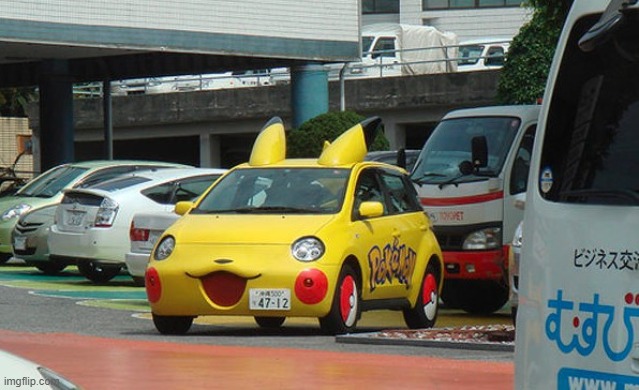 What we might call an "Electric" car... | image tagged in pokemon | made w/ Imgflip meme maker