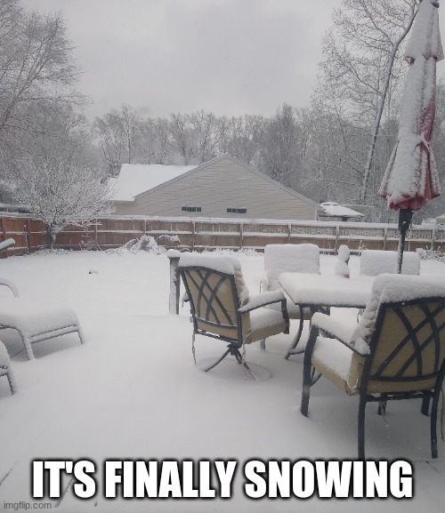 IT'S FINALLY SNOWING | made w/ Imgflip meme maker