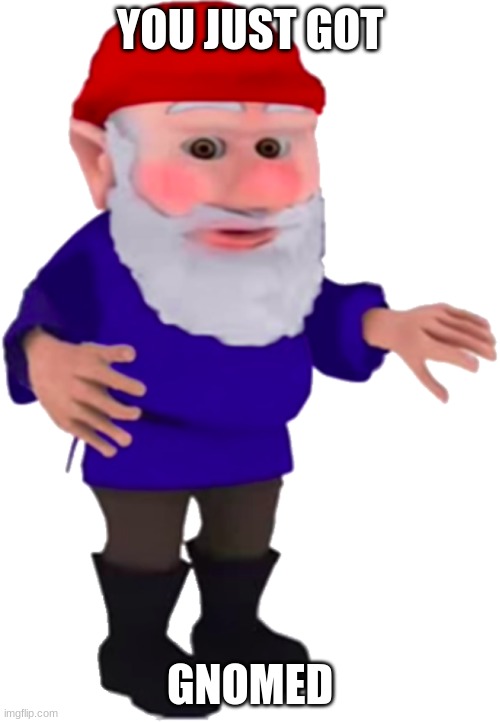 Gnome | YOU JUST GOT; GNOMED | image tagged in gnome | made w/ Imgflip meme maker