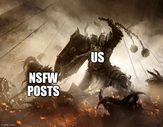 Crusader Smash | NSFW POSTS; US | image tagged in crusader smash | made w/ Imgflip meme maker