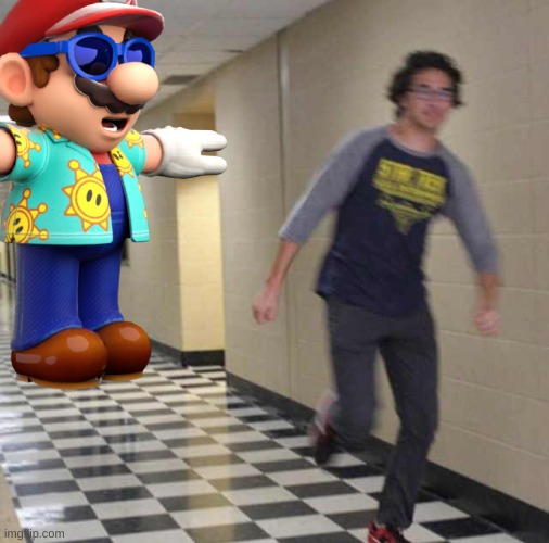 look out for mario t-posing | image tagged in memes,funny,mario,t pose,floating boy chasing running boy,welp | made w/ Imgflip meme maker