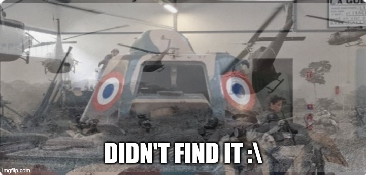 French Tank PTSD | DIDN'T FIND IT :\ | image tagged in french tank ptsd | made w/ Imgflip meme maker