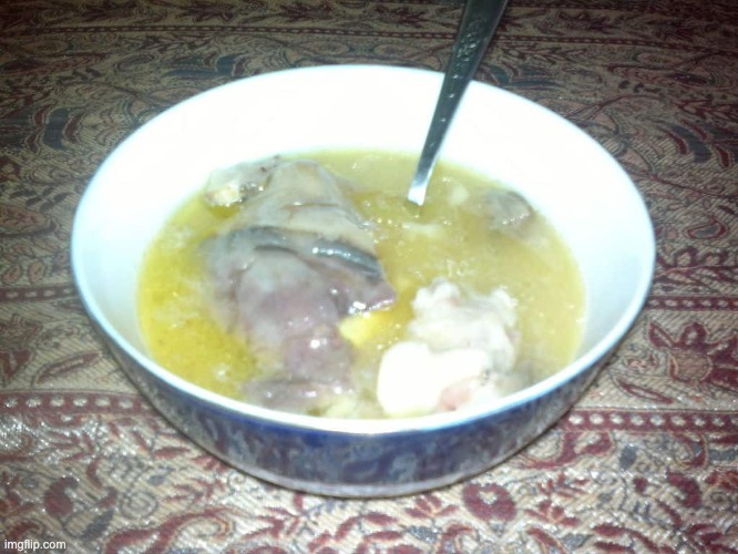 got hungry and whipped up something delicious. bone apple tea | made w/ Imgflip meme maker