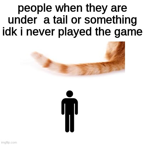 Idk | people when they are under  a tail or something idk i never played the game | image tagged in memes,funny,undertale | made w/ Imgflip meme maker