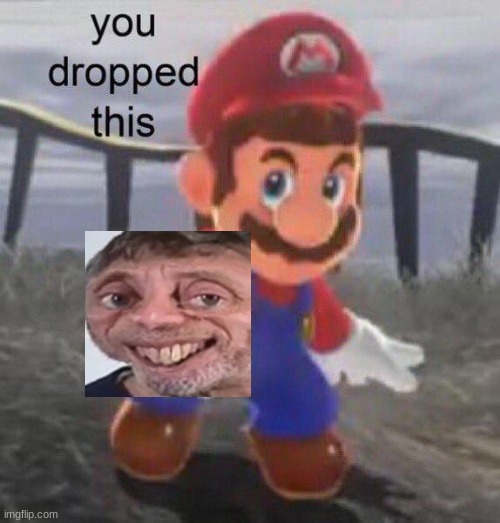 Mario You dropped this | image tagged in mario you dropped this | made w/ Imgflip meme maker