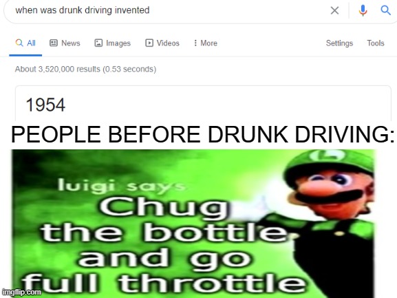 This is probably false due to where you live. This is just a joke | PEOPLE BEFORE DRUNK DRIVING: | image tagged in blank white template | made w/ Imgflip meme maker