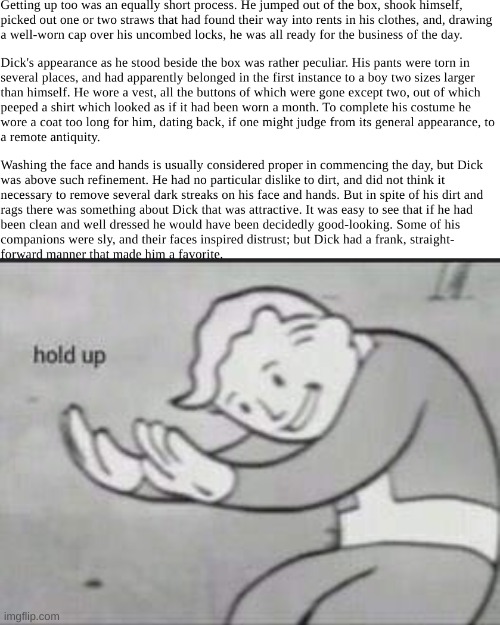 image tagged in fallout hold up | made w/ Imgflip meme maker