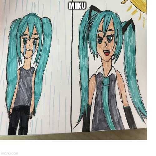 miku drawing | MIKU | image tagged in hatsune miku | made w/ Imgflip meme maker