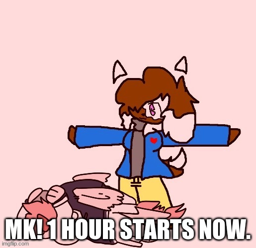 Cocoa tposing over Akira | MK! 1 HOUR STARTS NOW. | image tagged in cocoa tposing over akira | made w/ Imgflip meme maker