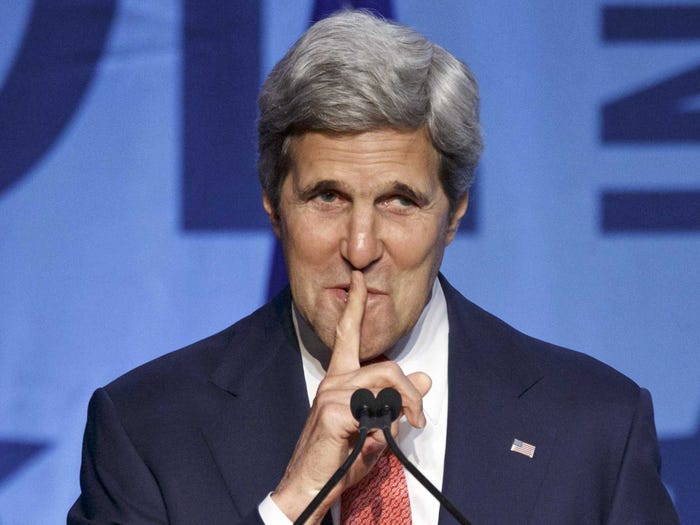 John Kerry keep it mum Blank Meme Template