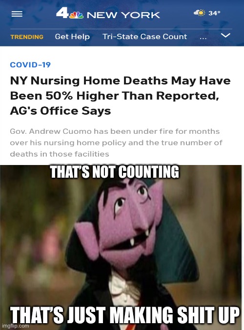 Confuse the Count | THAT’S NOT COUNTING; THAT’S JUST MAKING SHIT UP | image tagged in the count | made w/ Imgflip meme maker