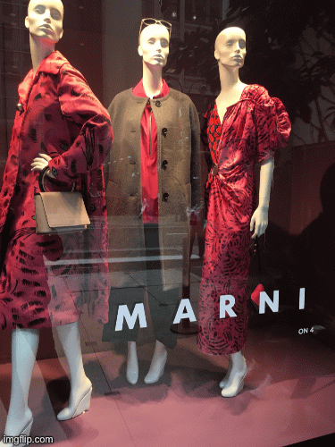 LooK BooK | image tagged in fashion,marni,window design,saks fifth avenue,brian einersen | made w/ Imgflip images-to-gif maker