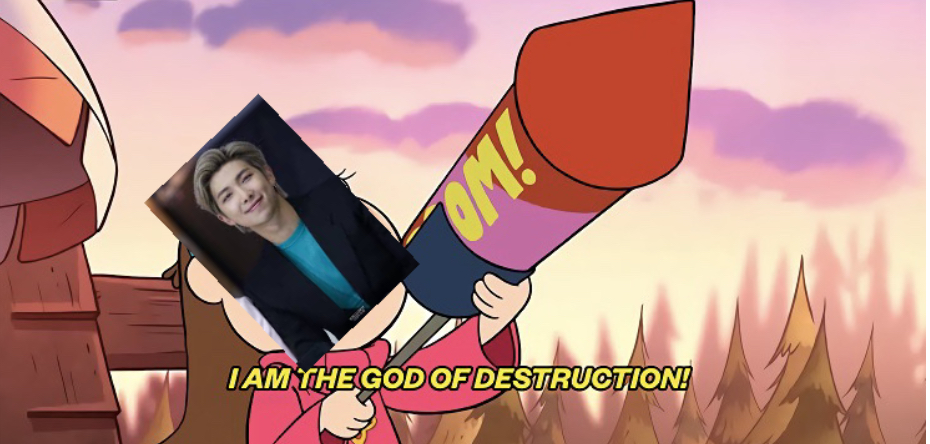 RM I am the god of destruction Blank Meme Template