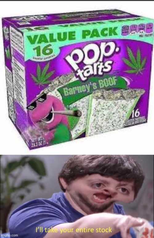 Barney flavored pop tarts | image tagged in barney,barney will eat all of your delectable biscuits | made w/ Imgflip meme maker